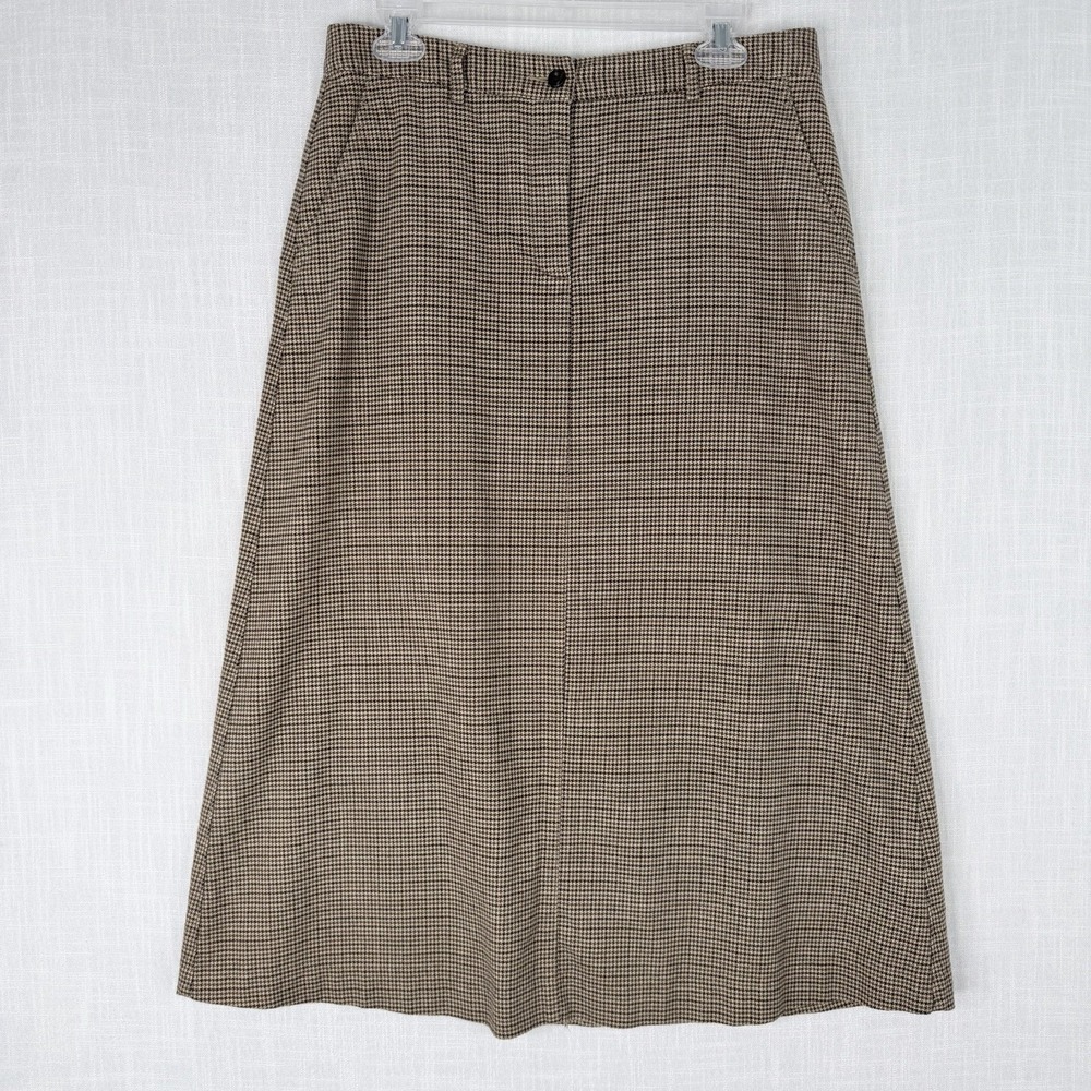 L.L. Bean Herringbone Chevron Skirt Lined Classic Fit Straight Size 10 Regular